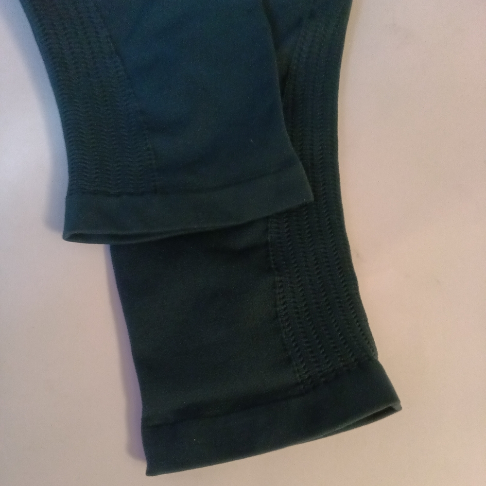 Lululemon Athletica Flow And Go Crop Leggings Deep Green - Picture 8 of 9